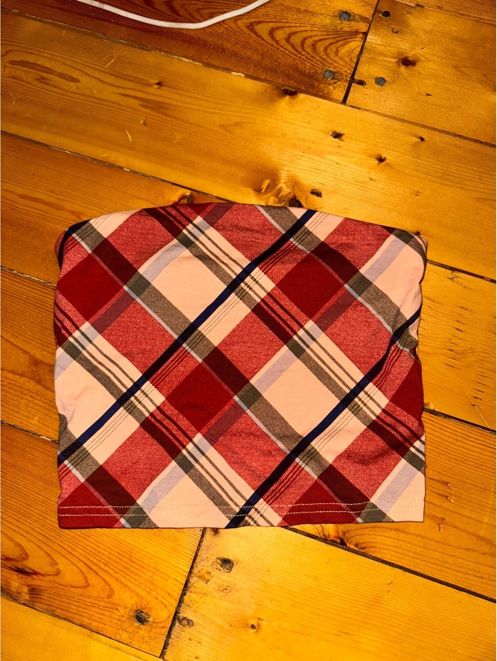 Urban Outfitters Plaid Strapless Top